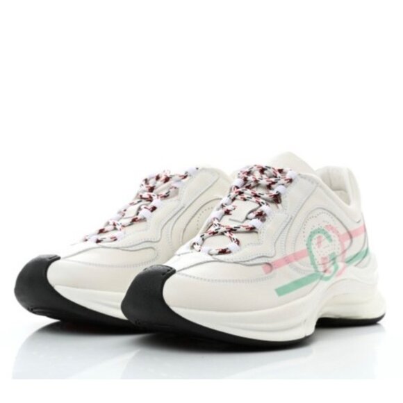 Gucci Ultralight Plutone Calfskin Run Sneakers EU40 Great White 734904 - Picture 1 of 14